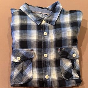Men’s True Grit Blue Plaid Flannel